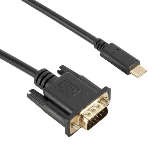 1,8 m HD 1080P USB C à VGA Câble adaptateur Type-C à VGA Convertisseur
