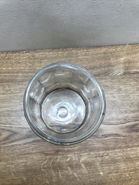 Antique PURITY OATS Hoosier Embossed Jar 6" Glass Canister Missing metal Lid 6