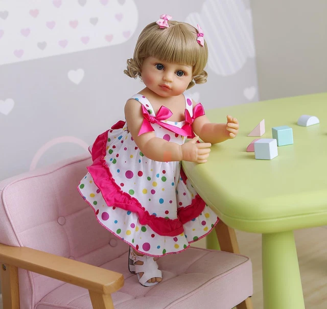 22" Full Body Silicone Lifelike Reborn Baby Doll Silicone Vinyl Newborn Dolls