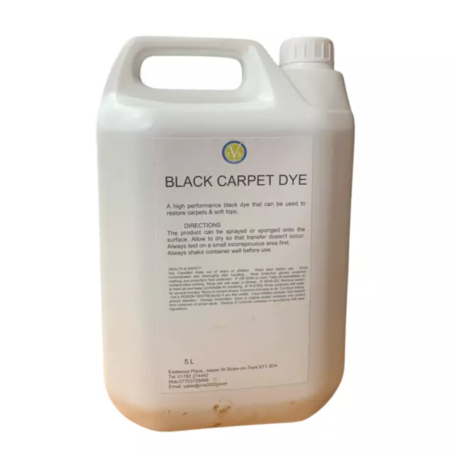 5L Black Carpet Dye - High Performance Renovation For Car Trims & Fabrics