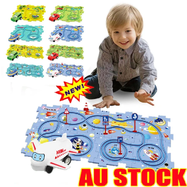 DIY Car Track Puzzle Play Set Preschool Educational Montessori Toy TM