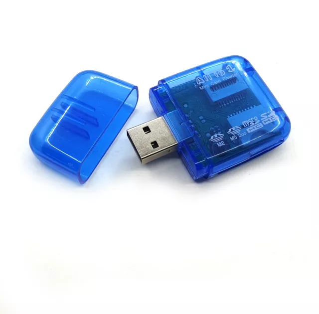 All in One Memory Card Reader USB 2.0 For TF SDHC SD MS Micro(M2) MicroSD MMC AU