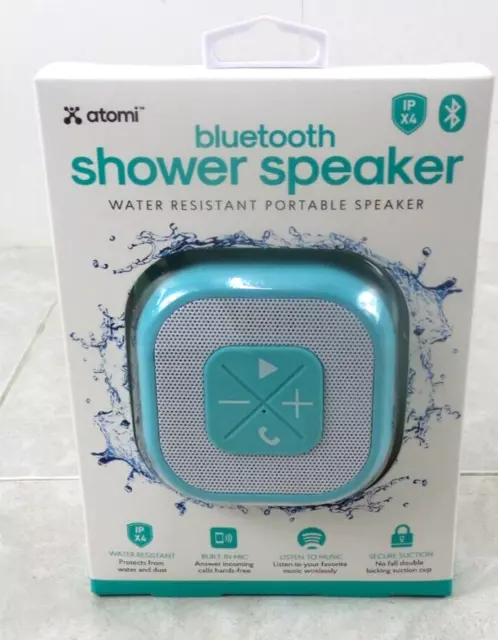 Atomi Bluetooth Shower Speaker At1219 Teal    (G125963-2 (E) By-1)
