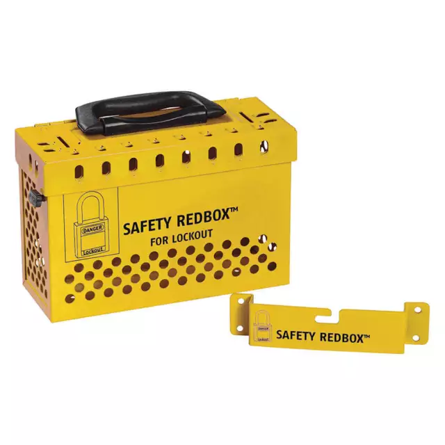 CONDOR 437R33 Group Lockout Box,Yellow,6-7/64" H