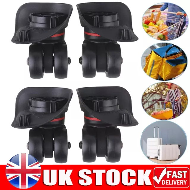 4PCS/set Replacement Luggage Suitcase Wheels Swivel Universal Wheel UK Hot