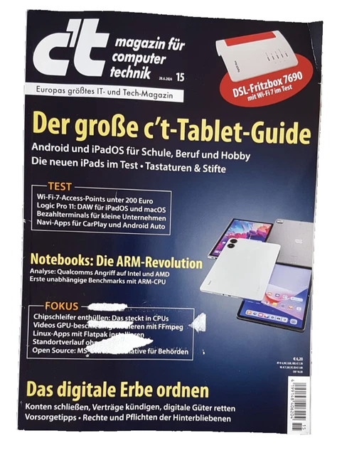 C´T CT MAGAZIN für computer technik Heft 15 / 2024 EUR 1,00 - PicClick DE