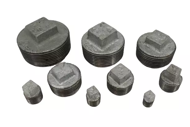 Galvanised Malleable Iron Hollow Plug Pipe Fittings 6mm - 50mm (1/8" - 2")