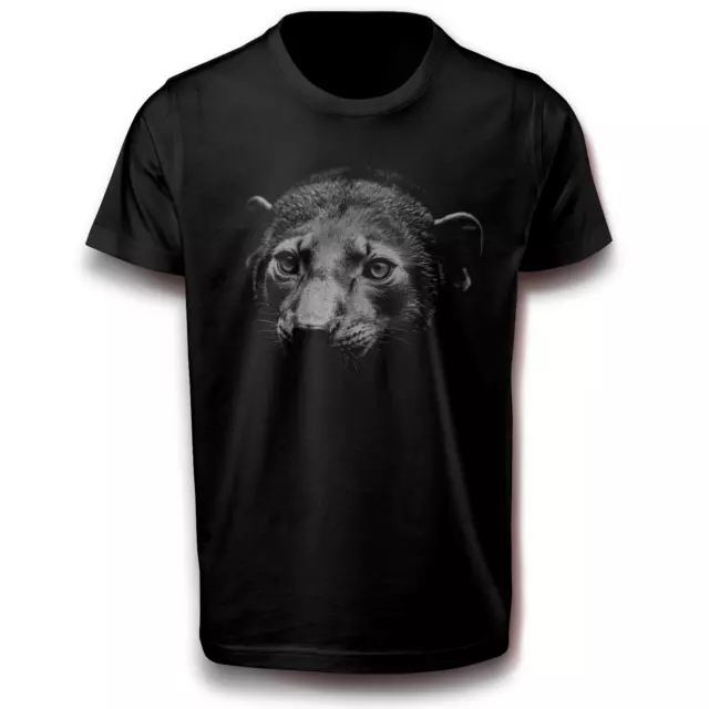Raubtier Tayra Hyrare Tier Tiere Allesfresser T-Shirt schwarz 152 - 3XL Baumwoll