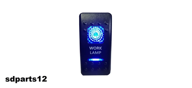 INTERRUTTORE A BILANCIERE 12/24V on-off Luce Lavoro LED Blu WORK LAMP ...