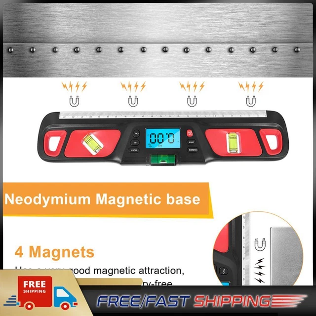 Digital Magnetic Base Level Slope Inclinometer Electric Angle Finder (Red) #1