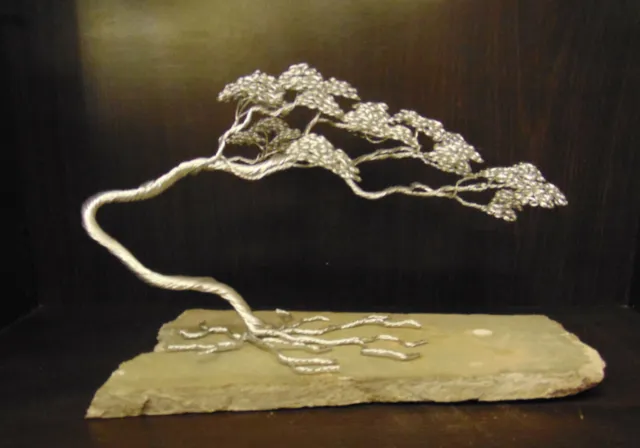 Drahtbaum, Wire Tree, Bonsai, Drahtkunst, Silber, Silver, Dekoration, Skulptur