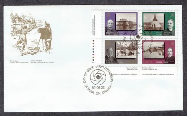 Canada FDC - 1989 - Canadian Photography, Scott # 1240a, Plate Block