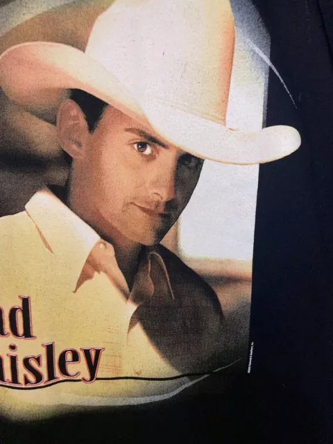 2003 Brad Paisley Country Musician Concert Tour Graphic Black Shirt Y2K 2000s 2X 3