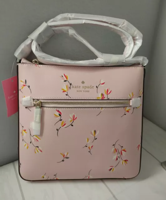 Kate Spade Sadie North South Crossbody Floral Print Pink Multi