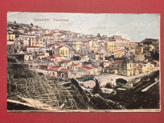 Cartolina - Girgenti ( Agrigento ) - Panorama - 1912