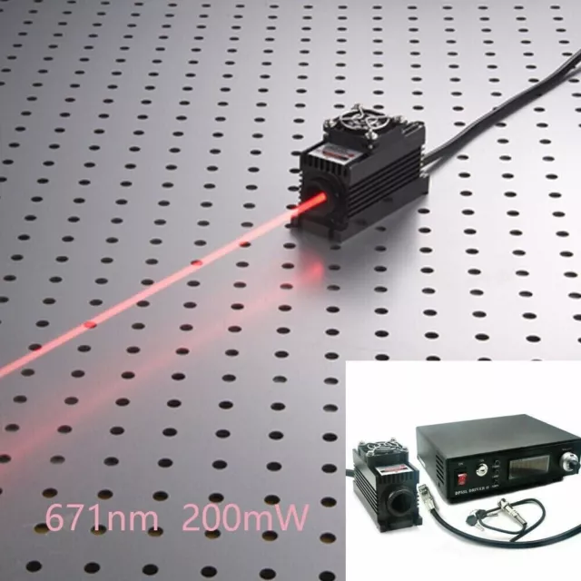 Module laser 671nm 100mW + TTL/analogique + TEC + puissance réglable en...