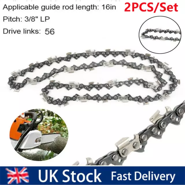 2X Chainsaw Saw Chain for OREGON Einhell gh-ec 2040 56 DL 3/8 1.3 0.050 16" 40cm