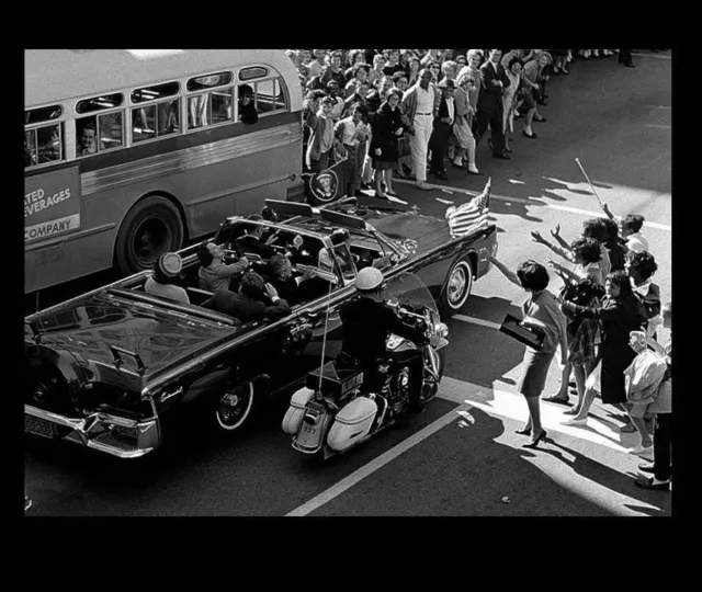John F Kennedy Dallas Limo Throngs Admire PHOTO Assassination Minutes b4 shot