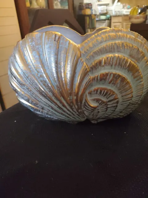 Stangl Antique Gold Seashell Vase