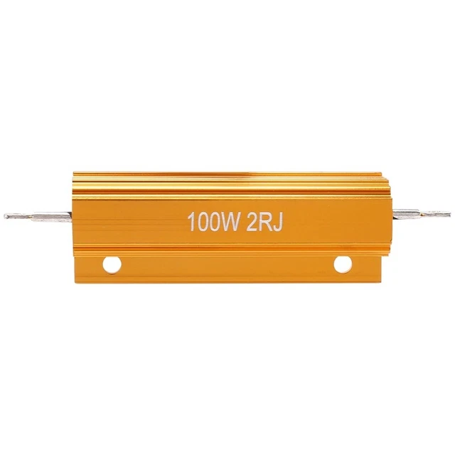 Gold Aluminum Plated Power Resistance 100W, 2 Ohm 2R D6R7