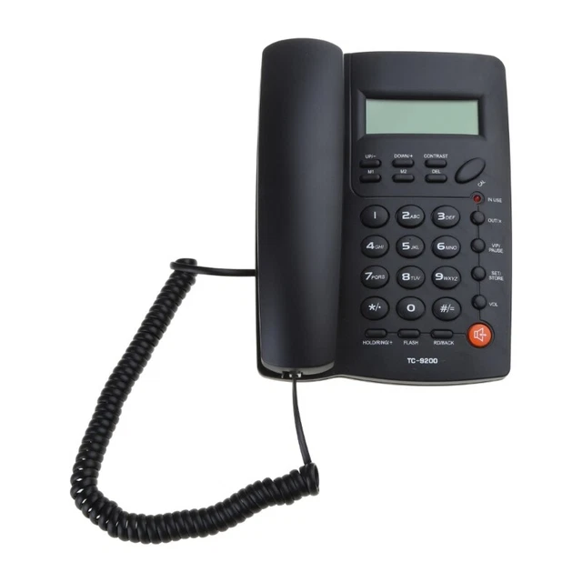 TC9200 Fixed Telephone Desk Phone with Caller ID Telephone Sound Noise Reduction