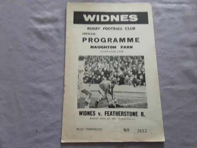 Widnes v Featherstone Rovers 1963 (Wid-24)