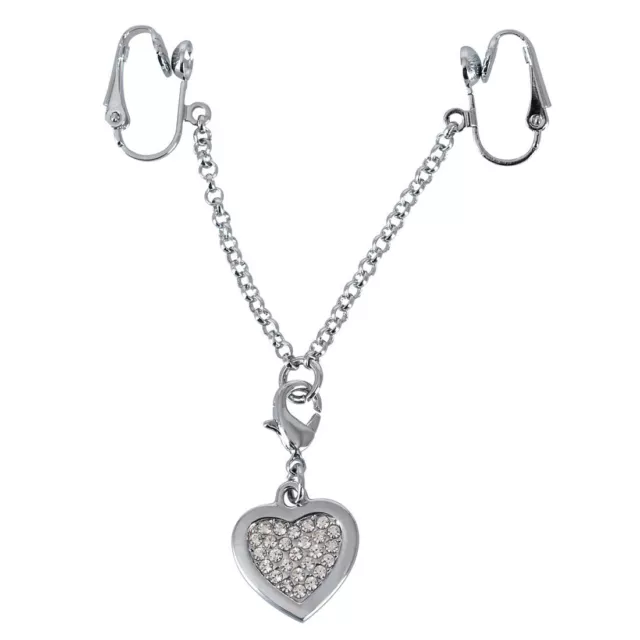 Intim-Kette mit Strass Herz-Anhänger No Piercing Intimschmuck Körperschmuck
