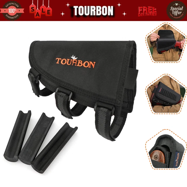 TOURBON SHOOTING CHEEK Riser Rest Gun Stock Ammo Holder Pouch Hunting ...