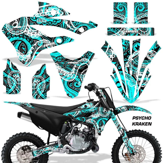 Dirt Bike Decalcomania Scheda Grafica Kit Adesivo Per Kawasaki KX85 & KX112- 22