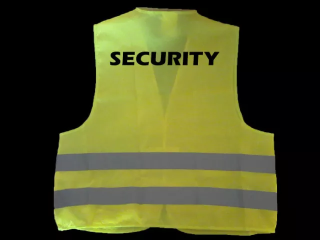 Security weste Warnweste Schutzweste Neon gelb EN ISO 20471:2013