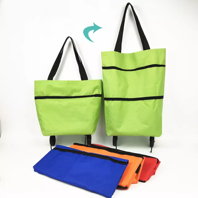 Collapsible Trolley Bags Folding Shopping Bag With Wheels Foldable Shopping Car√ 2