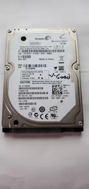 80GB Seagate SATA I Momentus 2.5" Internal HD 5400rpm HDD for Laptop ST980811AS