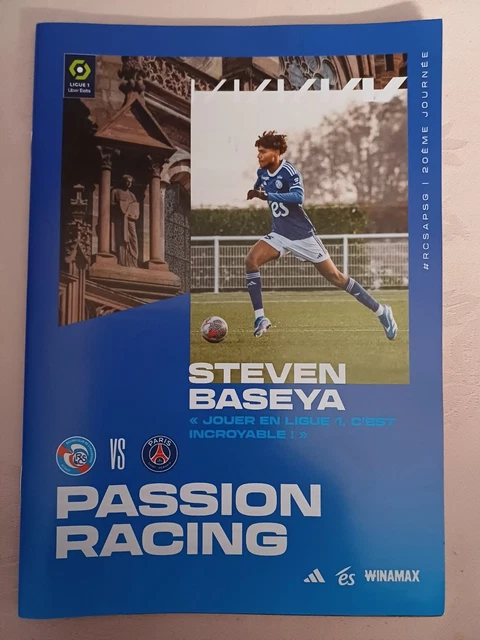 Programme Match PSG / Racing Club De Strasbourg - 11 Janvier 1998