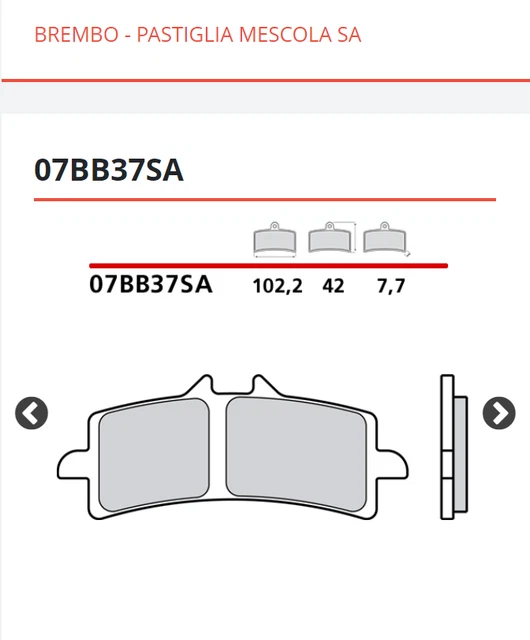 Pastiglie Freno Posteriori Accossato Per Triumph Tiger Sport 1050 (2015-2019)