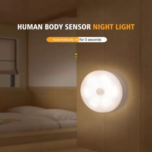 Human Body Induction Night Light Smart Lamp Motion Sensor Wireless Closet V8S5 2