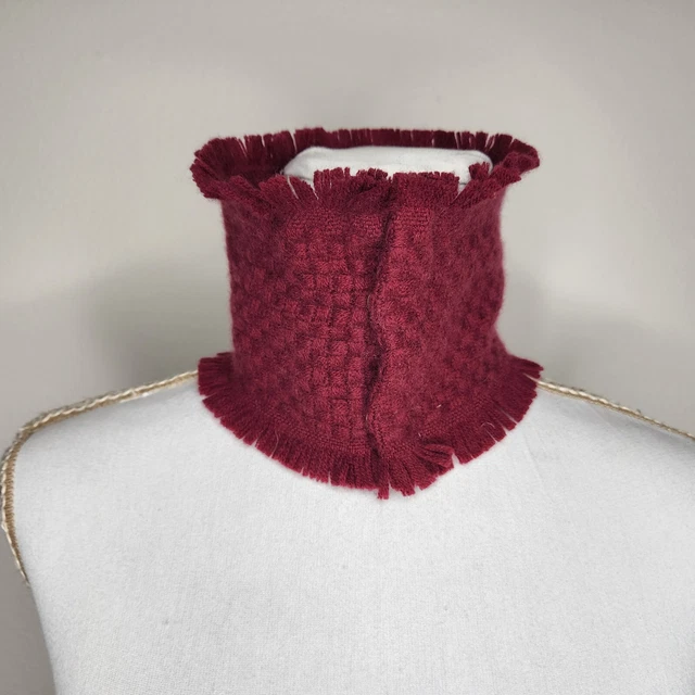 Yum Yum Womens Red 100% Cashmere Snap on Neck Warmer Scarf Yum Yum Womens Red 100% Cashmere Snap on Neck Warmer Scarf