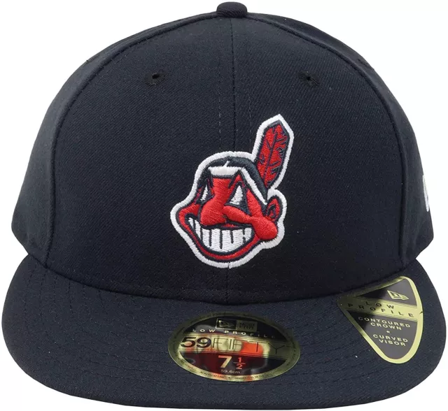 [70367451] Mens New Era MLB Low Profile Authentic 5950 59Fifty Cleveland Indians