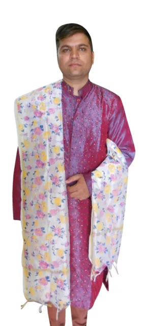Men Scarves Traditional Sherwani Scarf Handmade Chunni Dupatta Groom Stole