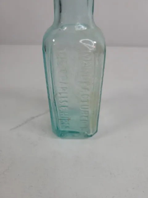 Vintage Antique Hires Root Beer Extract Aqua Bottle - Cork Top & Embossed