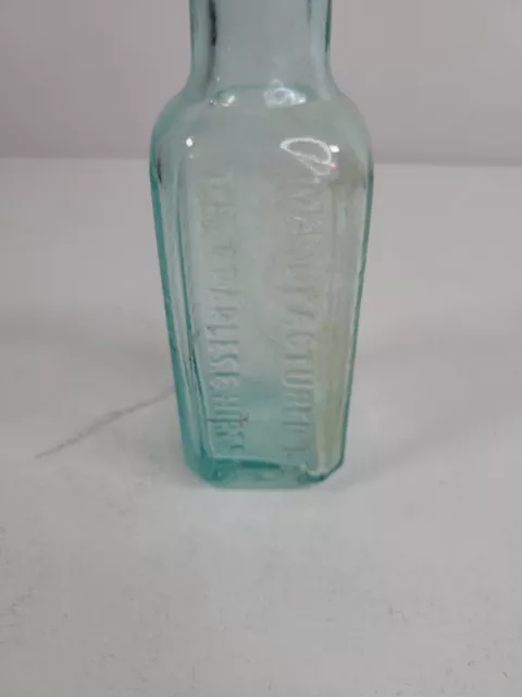 Vintage Antique Hires Root Beer Extract Aqua Bottle - Cork Top & Embossed
