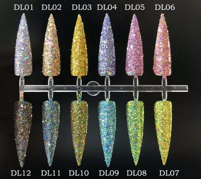 CHUNKY GLITTER MIXED HOLOGRAPHIC MIX Face Body Cosmetic Sequins Sparkly Nail Art