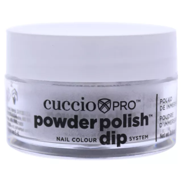 Cuccio Colour Pro Powder Polish Nail Colour Dip System - Platinum Silver Glitter