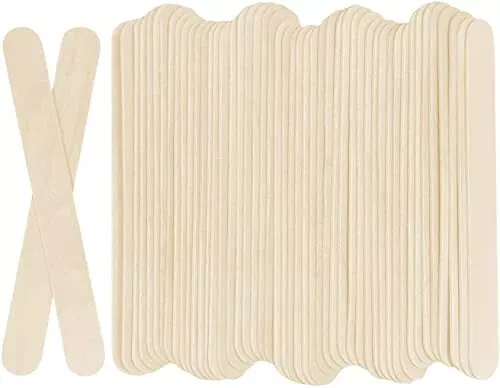 100Pcs Jumbo Wooden Craft Sticks Popsicle Stick 6” Long x 3/4”Wide Treat Ice ...