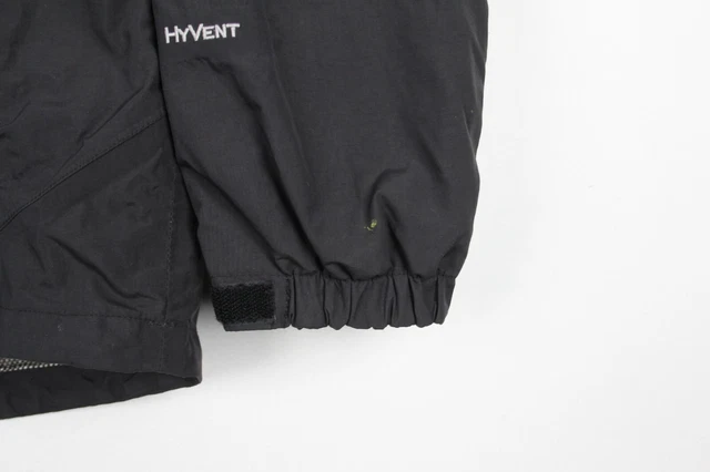 North Face Hyvent Jacket Waterproof Rain Coat Black Full Zip Mens Size M 8