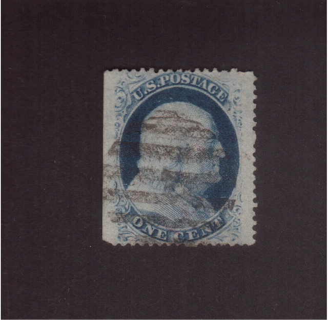 USA  n°9a de 1857 DENT 15 1/2 OBL  et SANS AMINCI  Cote= 35 €