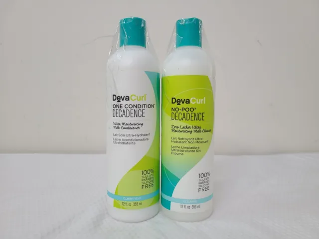Deva Curl No Poo Decadence Moisturizing Cleanser & One Condition 12 Oz Duo