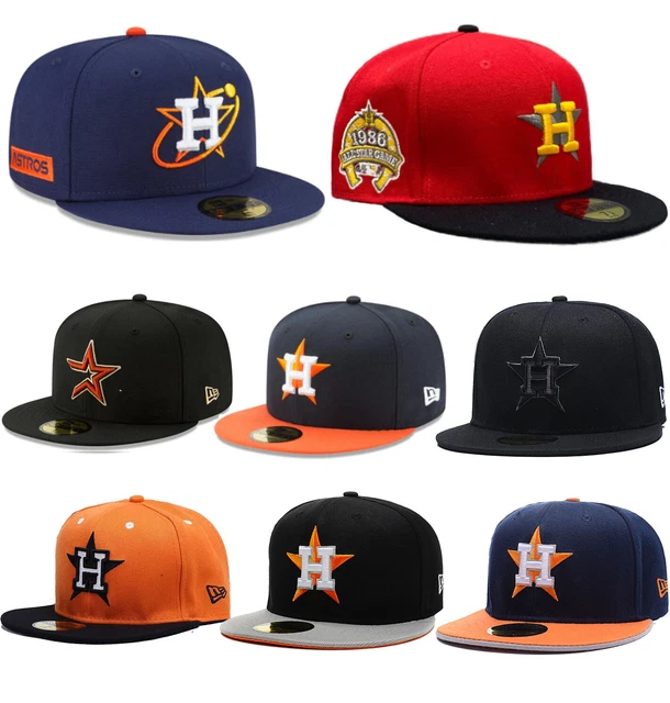 NEW, NEW ERA HOUSTON ASTROS Baseball Cap 59FIFTY 5950 HA Fitted Cap 26