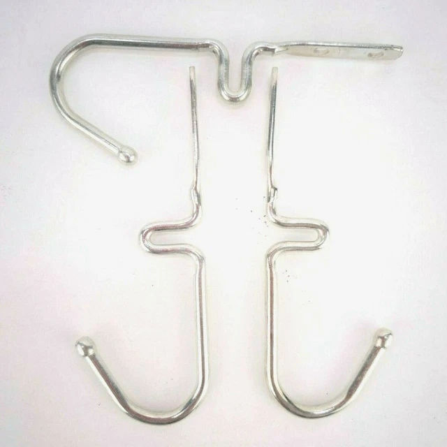 Lot of 3 Hanging Metal Single Hook Clothes Hat Coat Robe Wall door Hangers Hooks