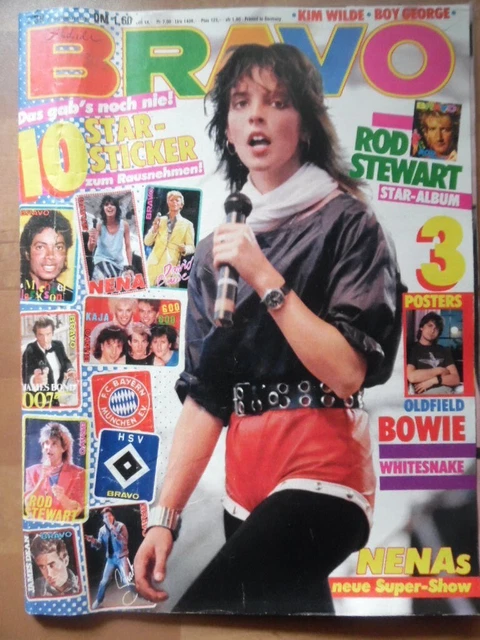 BRAVO 39 - 1983 Nena Rod Oldfield Bowie Paul Young Boy George Kajas + 10 Sticker