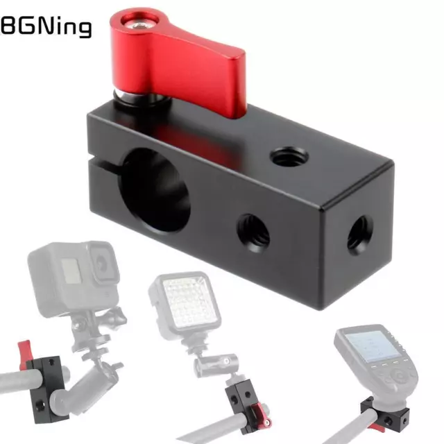 BGNing 15mm Rod Rail Clamp Mount Adapter for Handle Grip DSLR Camera Cage Rig